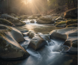 River Carving Stone - Patience, Persistence Like a river carving stone, character is shaped not by sudden force, but by consistent, patient effort over time.